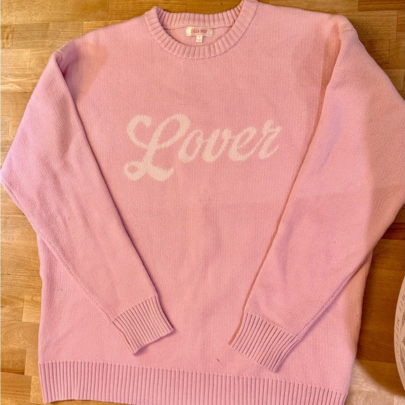 Stella Tweed Pink 'Lover' Crew Neck Sweater - Picture 1 of 2